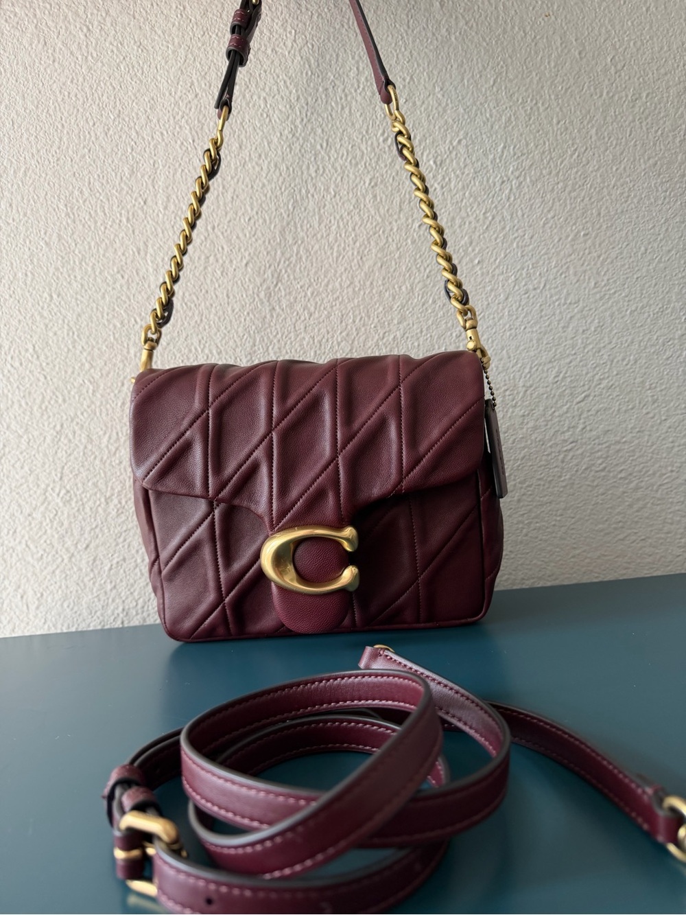 Coach Time Square Tabby in Merlot